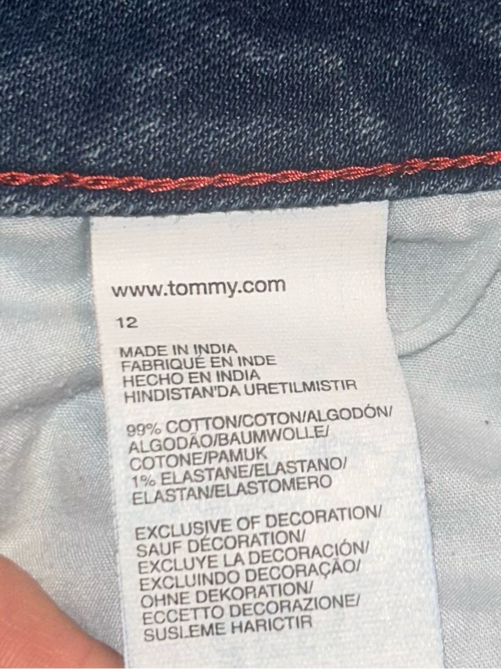 Tommy Hilfiger Minimalist Jeans Shorts Cuffed Hem Women’s Size 12 Summer - Picture 6 of 6